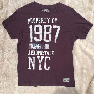 Men’s Dark Red Aeropostale Crew Neck T Shirt